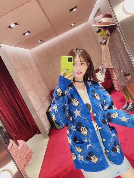 

designer cardigan womens designer cardigan ladys brand long sweaters women casual letter print long clothing sweater quanlity, White;black