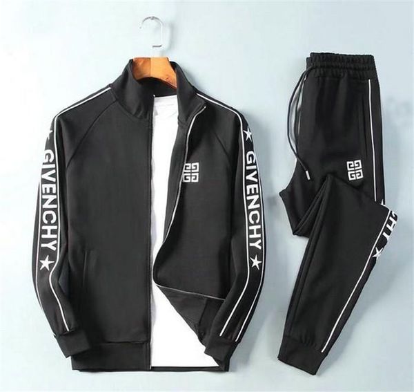 

men new tracksuits sweat suits mens tracksuits jogger suits jacket pants sets sporting suit men fashion designer tracksuit sportsuit meduse, Gray