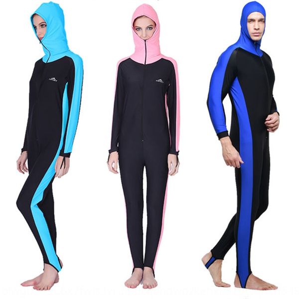 

one-piece swim sunscreen coat jellyfish sunscreen diving suit snorkeling suit diving equipment, Gray;blue