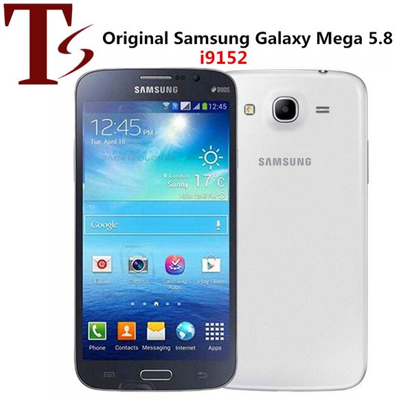 Recondicionado Original Samsung Galaxy Mega 5.8 i9152 Dual SIM Dual Core 1.5GB RAM 8GB ROM 3G Desbloqueado Telefone Android