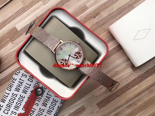 

new es4534 women's rose-gold stainless-steel quartz watch 4534