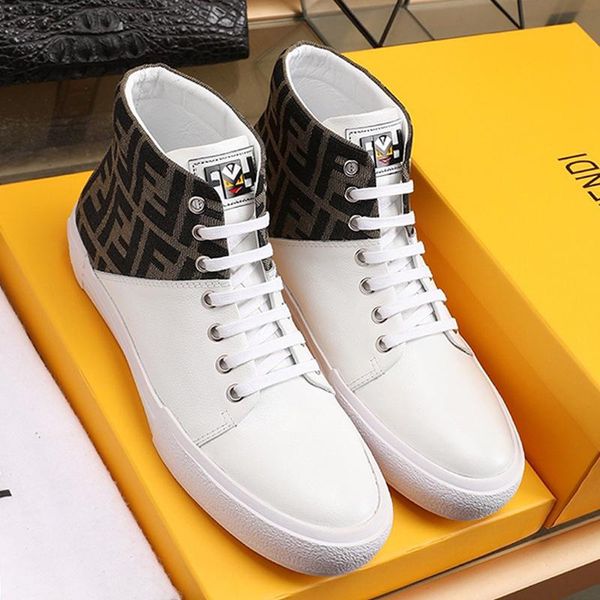 

drop ship luxury mens shoes comfortable fashion classic skateboarding casual shoes leather high lace -up men shoes zapatillas hombre, Black