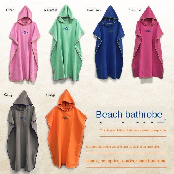

superfine fiber quick-drying bathrobe cloak towel beach dressing cap water absorbing cloak beach towel