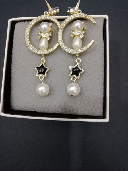 

retro cat star earrings for women new fashion lovely drop earrings wedding accessories jewelry earrings with flannel bags for gift, Silver