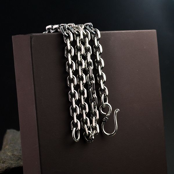 

925 sterling silver chain men necklace men jewelry 100% pure silver necklace for women thai statement n12