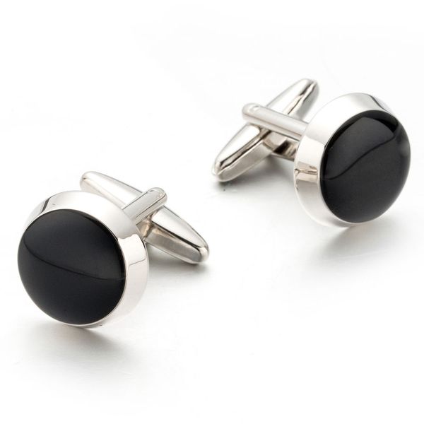 

2020 selling enamel paint cufflinks silver sleeve nails round cuff links