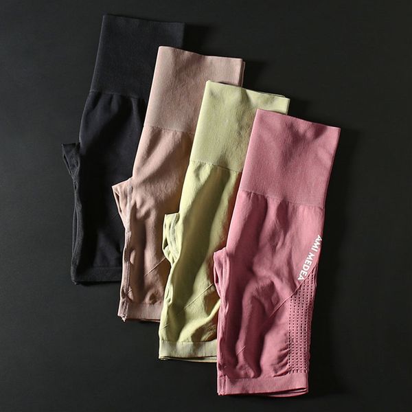 

yoga outfits seamless stretchy workout sport shorts women fitness short pants high waist training gym sportswear, White;red