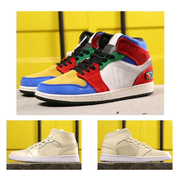 

high 1s blue emperor x 1 men womens basketball shoes 1 1sgoose yellow chameleon sports shoes ck6587-200 size 36~45, Black