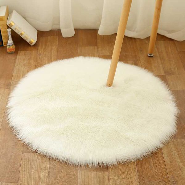 

soft fluffy round carpet for living room faux fur round rugs kids room long plush rug shaggy carpet for bedroom mat alfombra