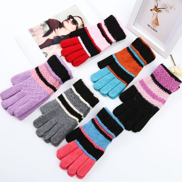 

winter korean style student thickened knitted men's and women's full finger warm warm magic gloves fashion magic gloves, White