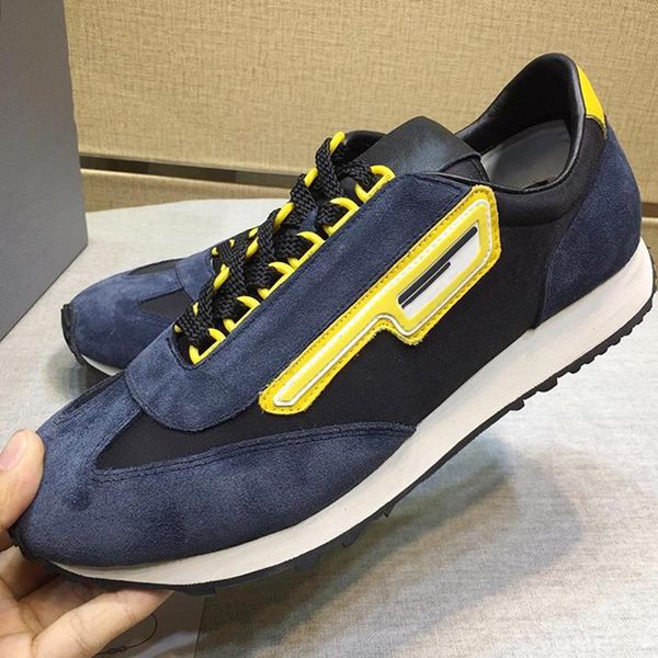 

suede and nylon sneakers men 's shoes sports autumn and winter lightweight vintage outdoor walking shoes type low lace -up men sho, Black