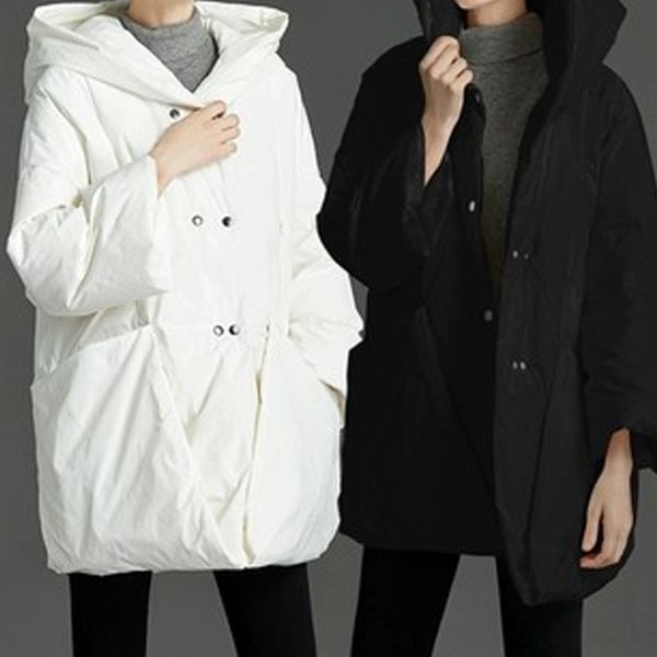 

черный и белый короткий вскользь вниз куртка пуховик черный и белый короткий случайным образом, Black