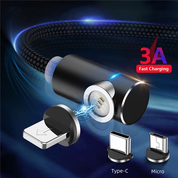 

magnetic micro usb cable for iphone samsung huawei fast charging magnet charger type c mobile phone cord wire