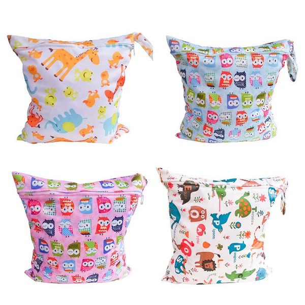 

colorful floral print waterproof baby infant cloth diaper nappy zips diaper bags children baby wet dry bags