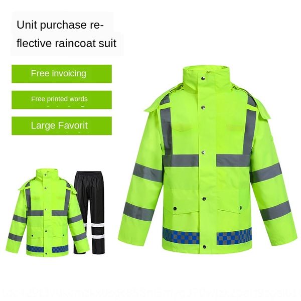 

vkcqb светоотражающего и дождь штаны зеленый флуоресцентной езды рыбалка отражательная дождевик печать открытой безопасности дорожного движе, Black