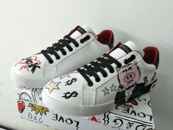 

2020a autumn trend men and women leather comfortable low-casual shoes, fashion wild sports couple party shoes, original box packaging