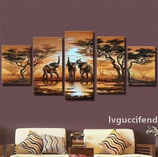 

2017 diy 5pcs/set mosaic full diamond embroidery elephant animals 3d diamond painting cross stitch square drill multi-pictures t200111