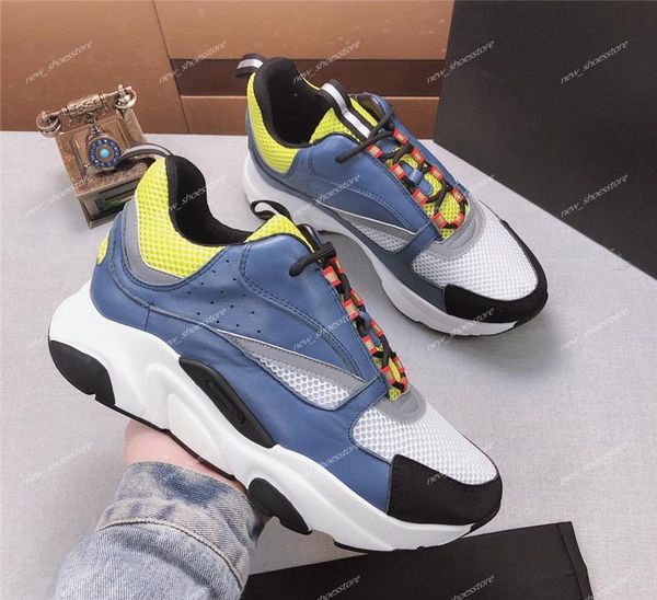 

mens and womens luxury designer canvas calfskin casual shoes sneaker fashion white pink 22 hommer technical knit mesh-up shoes chaussures, Black