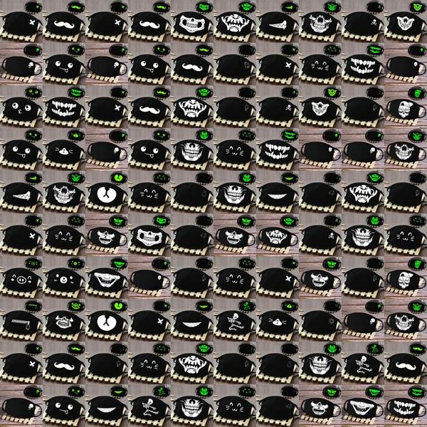 

face mask cover with fangs facemasks glow in the dark skeleton skeleton half mask face mask zlhome mhigl, Black