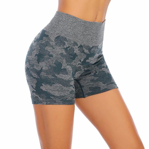 

yoga outfits hip lift seamless gym sports shorts women high waist camo stretchy running short leggings fitness activewear for, White;red
