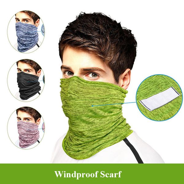 

windproof cycling face neck gaiter bandana solid summer anti dust fishing scarf anti uv hiking muffler breathable muffle unisex, Black
