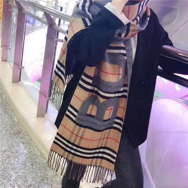

2020 classic long scarf size 180x32cm ladies 2020 fall warm scarf boxless scarf, Blue;gray
