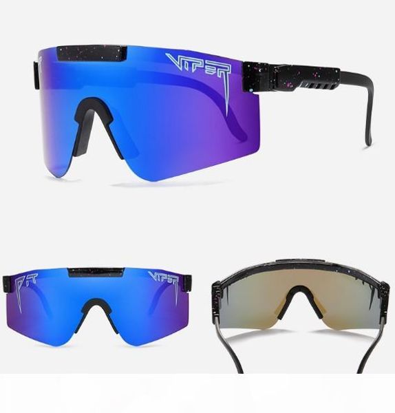 

designer sunglasses pit viper large frame riding sunglasses colorful full plated real film polarized sunglasses boxed, White;black