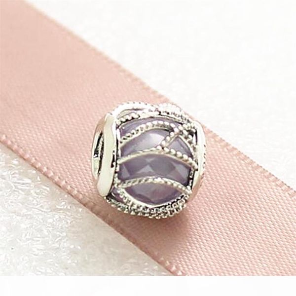 

new high-quality 2016 autumn interwining radiance charm 925 sterling silver bead with purple cz fits european jewelry bracelets & necklace, Black