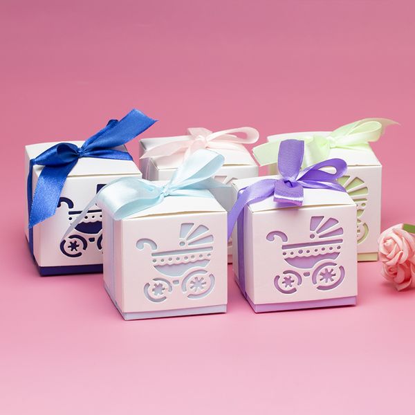 

10pcs christmas gift box prince and princess favors gifts candy boxes with ribbon baby shower wedding party supplies