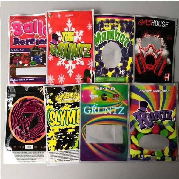 

50 smell proof bags 45 x 65 inch mylar bags resealable with window ziplock food approved safe aluminum foil material assorted designs fetav