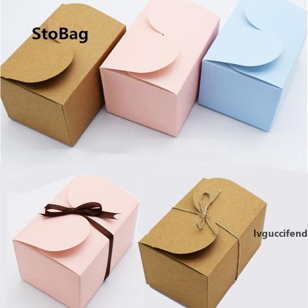 

stobag 10pcs biscuit baking nougat packaging box mousse cake candy gift box wedding birthday party christmas favors diy handmade
