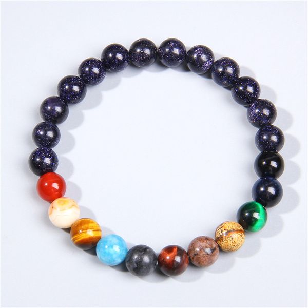 

natural stone beads beaded bracelet crystal healing mineral jewelry reiki courage chakra bracelet women men real stone jewelry, Black