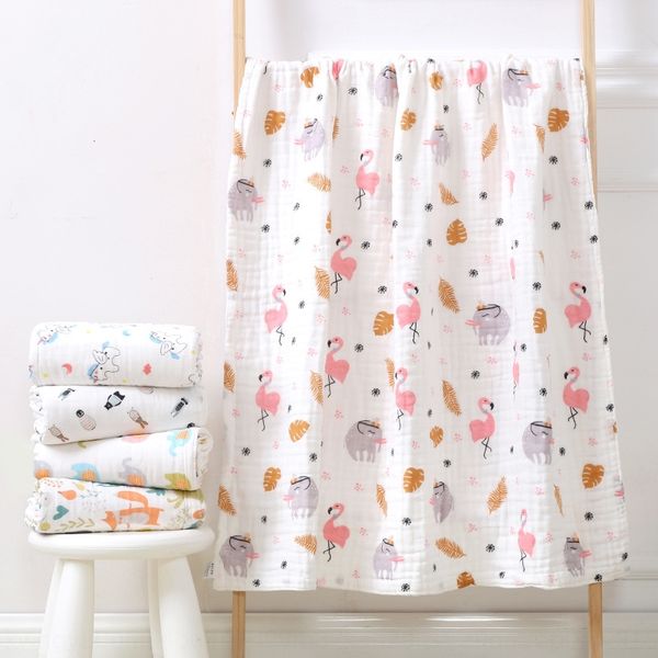 

cotton крышка марли полотенце детское полотенце хлопок шестислойный одеяло ребенка крышка стегать новорожденного одеяло