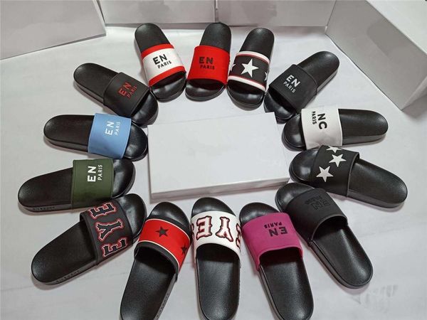 

2020 designer shoes sandals denim flat slipprs shoes outdoor beach causal sandals fashion shoes luxury slide summer men women sandals, Black