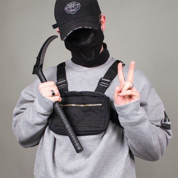 

small men chest rig bag streetwear outdoor sports waist bag military waterproof shoulder bag phone money belt tactical chest