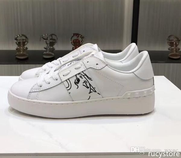 

comfort casual shoes women men brand rivets flats shoes weaving leather patchwork trendy casual shoes studded sports skateboarding tennis