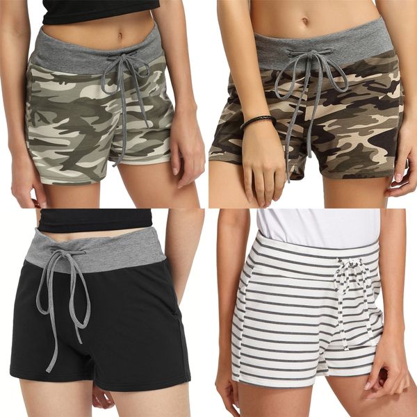 

2020 new summer women beach quick dry 3d coconut tree printed elastic waist womens fashion board shorts casual mx200407 #820#2541, White;black
