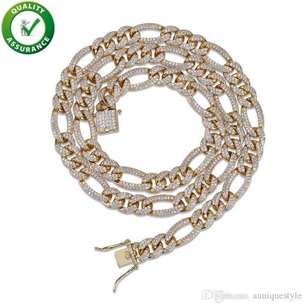 

iced out chains hip hop jewelry designer necklace mens cuban link luxury pandora style charms bling rapper chain hiphop micro paved cz women, Black