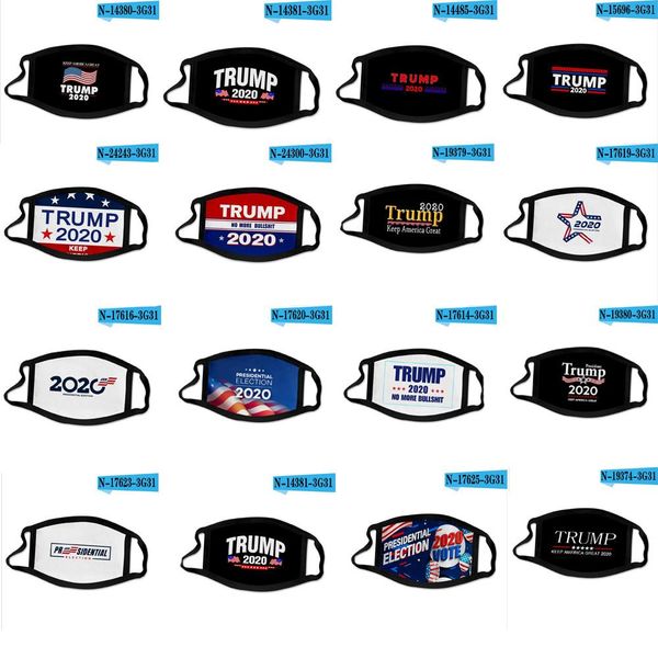 

44 types 3D printing Trump 2020 Mask Windproof Cotton Mouth Masks Adult children American Election United States Mask Black Mask DHL