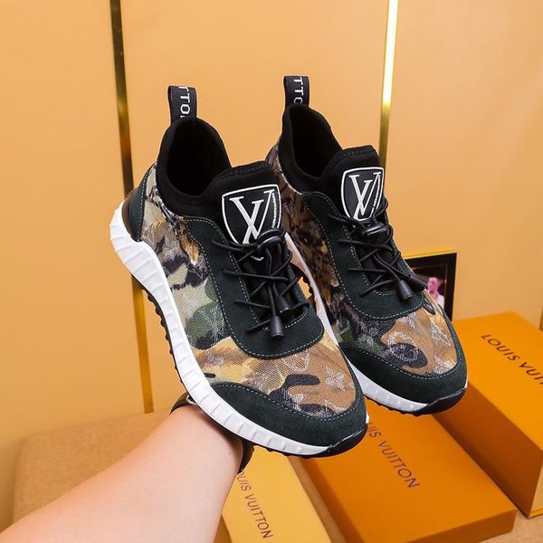 

2020q new luxury design fashion printed high-quality leather sports shoes wild breathable mens casual shoes mens banquet shoes size: 38-45, Black