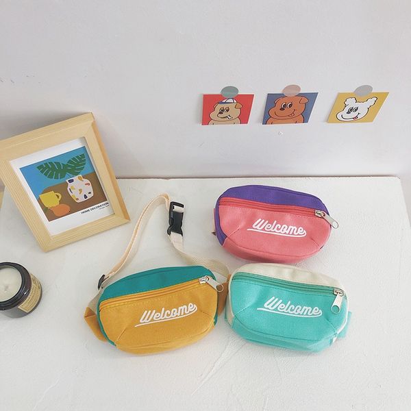 

handsome boy canvas running new color contrast letter canvas super cool little handsome boy bag korean children's chest bag