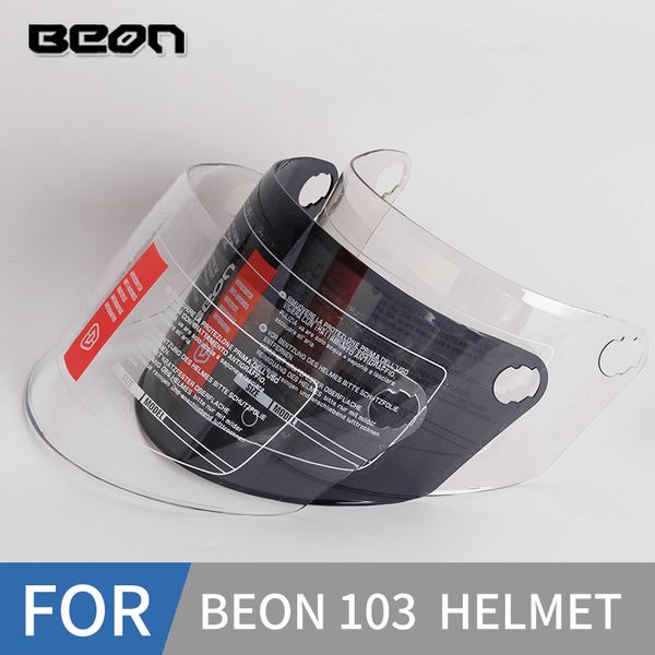 

motorcycle helmets beon helmet visor suitable for b-102 b-103 lens capacete pc anti-uv transparent light brown black shield