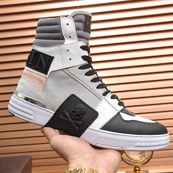 

luxury men shoes fashion boots zapatos de hombre phantom kick $hi -leather mix fashion mens shoes boots herrenstiefel drop shipping, Black