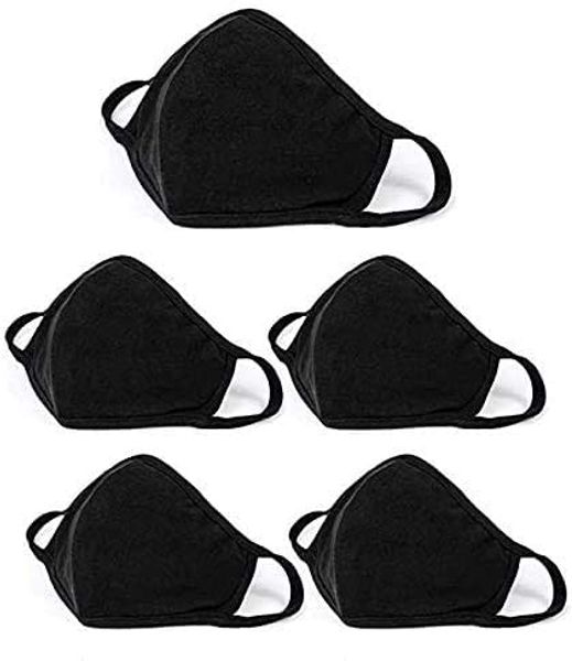 

мода защитный, многоразовая хлопчатобумажная ткань с эластичным ear loop, unisex black dust хлопком, washable-100 упаковка