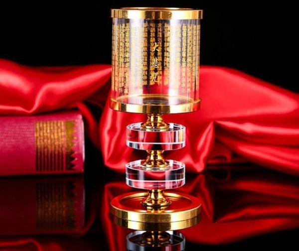 

2020 new crystal glass lotus candlestick butter lamp holder buddhist articles for candle stand zta01