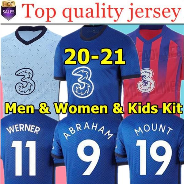 

thailand werner pulisic kante abraham mount ziyech soccer jerseys 2019 2020 2021 camiseta de football kits shirt 19 20 21 men kids sets, Black;yellow