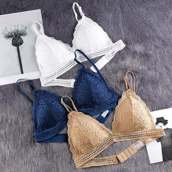 

french thin cup wireless push up bra new deep v lace underwear women's bra fashion lingerie bralette underwear, Red;black