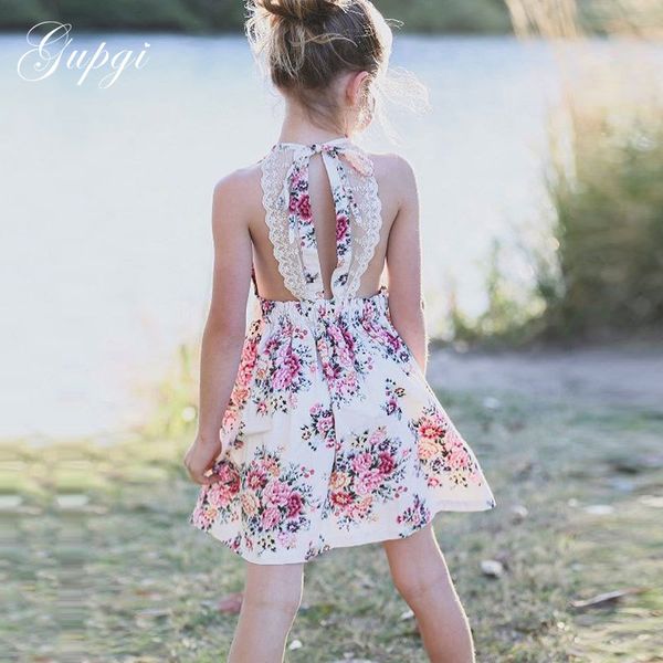 

summer kid dress for girl princess backless teenage party wedding holiday princess dress children costume for kid clothes t200716, Red;yellow