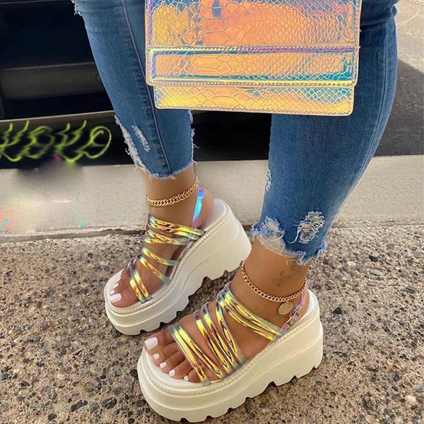 

women sandals casual narrow band ankle buckle strap flat platform ladies female shoes summer mujer sandalias plus size 2020 y200620, Black