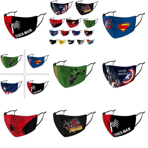 

childrens face mask designer face mask kids mask riding cold protection new spiderman batman superhero child captain shield punisher yxnfh, Black